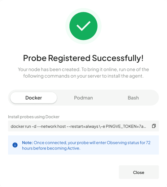 Deploy Probe Interface